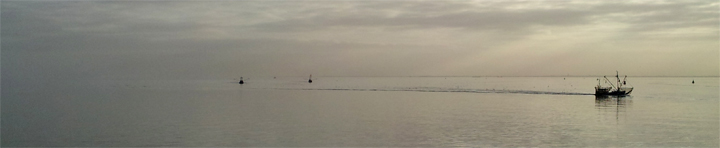 zonsondergang op de waddenzee